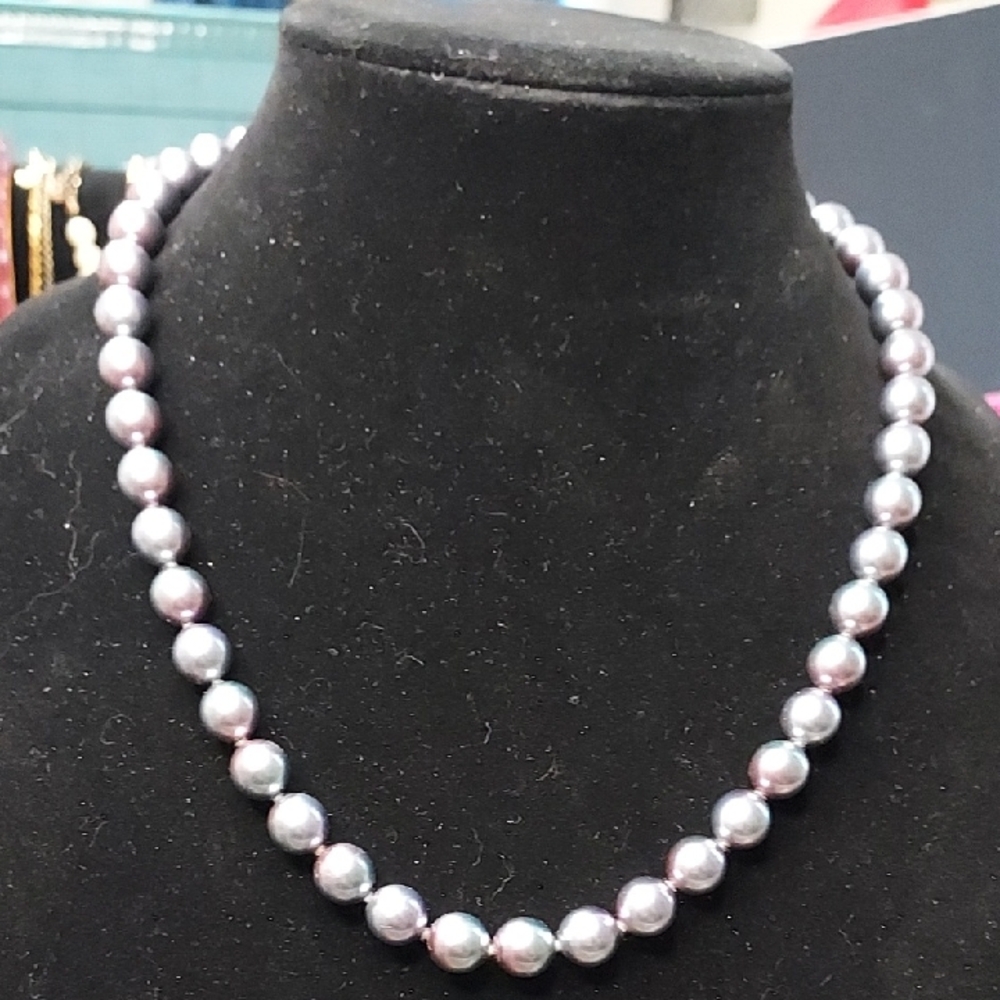 Sumptuous Grey Silver Joan Rivers Necklace